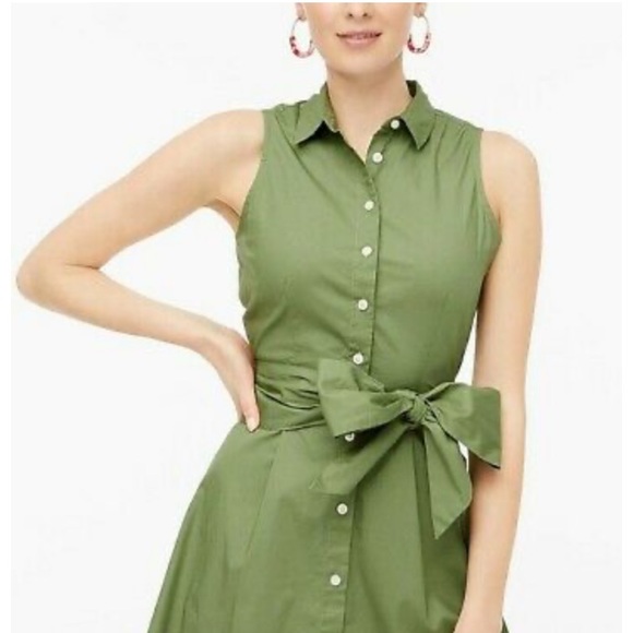 J Crew Dress Sleeveless Cotton Shirtdress - Picture 4 of 4